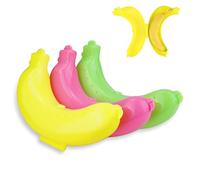 3PCS Caja de Almacenamiento para Plátanos, Protección de Plátano Estable, Recipiente de Plátano, Frutas Plátanos Estuche para Plátanos Viajes Al Aire Libre (3 Colores)
