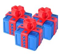 3PCS Caja de Regalo Molesta con Tornillos, Rompecabezas de Broma Impreso en 3D y Juguete Educativo, Divertida y Atractiva Navidad/Inocentes Decoración de Escritorio DIY Blue & Red 8×9.5cm（3.1"×3.7"）