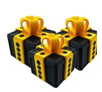 3PCS Caja de Regalo Molesta con Tornillos, Rompecabezas de Broma Impreso en 3D y Juguete Educativo, Divertida y Atractiva Navidad/Inocentes Decoración de Escritorio DI Black & Gold 8×9.5cm（3.1"×3.7"）