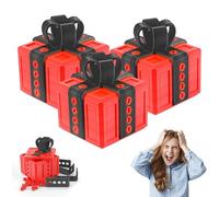3PCS Caja de Regalo Molesta con Tornillos, Rompecabezas de Broma Impreso en 3D y Juguete Educativo, Divertida y Atractiva Navidad/Inocentes Decoración de Escritorio DIY y Red & Black 6×7cm（2.4"×2.8"）