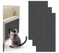 3Pcs Cat Scratcher, Cat Toys Multifunctional and Trimmable Cat Scratchers for Indoor Cats Pastable Wall Scratching Post, Cat Scratching Board Protect Sofa Cat Scratch Furniture Protector(Dark Gray)