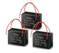 3PCS CBB61 450V AC 12uf 50/60HZ Condensador de arranque,Condensador de motor AC para ventiladores de techo,ventiladores,campanas extractoras
