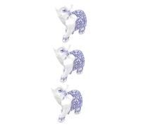 3pcs Chic Resin Elephant Figurine Elephant Statue Ornament Elegant Home Decor Decor
