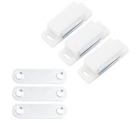 3pcs Cierres Magnéticos para Muebles, Puertas, Armarios, Cajones- Cierre Magnético con Imán para Puertas y Armarios - Tope Magnético para Cocina y Hogar - Blanco