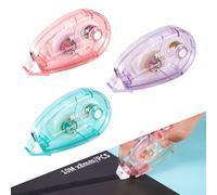 3Pcs Cinta Pegamento Roller, 10m x 8mm Celo Doble Cara, Cinta Adhesiva Doble Cara Transparente Dispensador para Álbumes de Recortes, Fotos, Oficinas y Escuelas