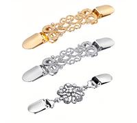3pcs Clip de Cinturón Vintage para Vestido, Clip para Camisa, Clip para Suéter, Cárdigan y Chal, Broche para Mujer, 3 Estilos