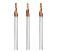 3Pcs CNC End Mill Tool | Carbide Cutting Tungsten Steel | 2 x 50 x 4T for Metalworking/Engraving | High - Speed Cutting & Performance