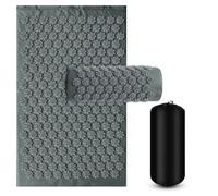 3PCS Cojín de masaje Estera acupresión for yoga Masajeador parte trasera del pie Para la relajación de los pies(Grey)