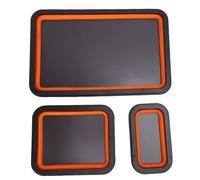 3Pcs Collapsible Magnetic Parts Tray Set, 3 Different Size Foldable Magnetic Tray for Screw Bolts Nuts Washers Pins Small Metal Parts Mechanic Tool Storage Organizer