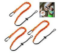 3Pcs Cordones de Seguridad para Herramientas, Cordon de Seguridad de Trabajo en Altura, Elástico Pesca Herramientas Cordón, Cuerda Elástica Antipérdida con Hebilla