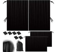 3Pcs Cortinas Divisorias Coche Extraíble con Cuerdas , Pantalla Privacidad 95% Opacas Ventana Trasera Lateral , Cortina Protección Solar Instalación Rápida para Acampar, Dormir, Caravana, Furgoneta