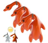 3PCS Creative Car Duck Pendant, UV Color-Changing Cute Roast Duck Car Rearview Mirror Pendant, Cars Swing Duck Decoration, Small Roast Duck Pendant, Roasted Ducks Cars Interior Decoration