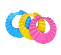 3pcs Escudo de lavado de cabello para bebés, gorra de champú para bebés sombrero de ducha ajustable escudo de lavado para cabello para niños pequeños