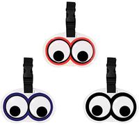 3Pcs Etiquetas de Equipaje de Ojos de pez dorado,Etiquetas para Equipaje de PVC,Etiquetas de Equipaje para Maletas,Etiquetas de Identificación de Maleta para Mochila,Identificación de Maleta