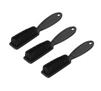 3pcs Fade Brush Peine Tijeras Cepillo de Limpieza Barber Shop Piel Fundida Vintage Cabeza Escultura Cepillo de Limpieza