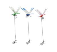 3Pcs Fake Dragonfly Clip, Clip on Dragonfly for Outdoors 3D Dragonfly Garden Decor