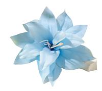 3pcs Fashion Elegance Lily Flower Hair Clip Girls Women Summer Beach Vacation Barrettes Multicolor Hairpin(Blue)
