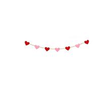 3pcs Felt Heart Wooden Beads Garland para Hogar