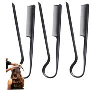3Pcs Flat Iron Comb, V-shaped Hair Clip Combs, Straightening Flat Iron Comb Attachment, Smooth Hair Straightener for Women Men Hairdressing Styling