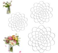 3Pcs Floral Arranging Tool Set, Flower Arrangement Holder, Reusable Flower Grid for Vase, Floral Stems and Bouquets Fixation, Flowers Arrangement Accessories for Home and DIY Displays
