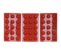 3Pcs Food Grade Silicone Chocolate Forms | 15 Hole Hemispherical Baking Form for Dome Mousse/Hot Chocolate Balls/Ice Cream Cakes | Non - Stick, Dishwasher Safe, Reusable