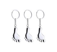 3pcs Foot Shaped Keychain, Decorative Key Ring Holder, Adorable Bag Hanging Ornament for Keys and Bags, Personal Use