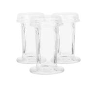 3pcs Glass Lid Staining Jar Holds 5 Microscope Slides, Clear Glass Staining Jar for Cell Samples Histology and Clinical Labs 60ml