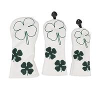 3PCS Golf Headcover Set, PU Leather Golf Cover Minimalist Design