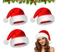 3pcs Gorro Papa Noel Bebe, Gorros de Navidad Bebe, Gor-ro Papa Noel Adulto, Gor-ro Navidad Adul-to, Go-rro De Navi-dad, Go-rro navideño, Para Fiestas Navideñas y Fiesta Festiva de Año Nuevo(Adulto)