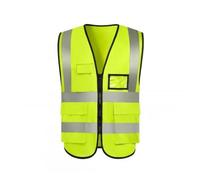 3pcs High Visibility Safety Vest Protective Workwear With Reflective Strips Outdoor Work Traffic Vests Para Correr(Fluorescent Green)