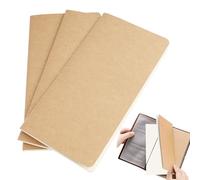 3PCS Insertos Cuadernos de Viaje 21cmx11cm, Papel en Blanco Inserciones de Cuero Recargas para Cuadernos de Viaje Diarios Y Agendas Diario de Viaje de Cuero