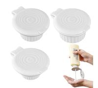 3pcs It Bottle Emptying Cap, Up Side Down Bottle Cap, Cans Empty Bottle Cap, Shower Gel Bottles Caps, 3 Sizes Adapters Transfer Connector, Easy To Use, Portable For Lotions, Shampoos, Condiments