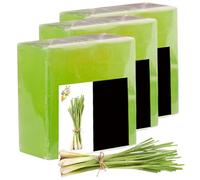 3pcs jabón de citronela 100g jabón de citronela natural para humanos jabón de lavado de jabón orgánico de jabón de limón para el cuerpo para el cuerpo y los elementos esenciales de la piel facial deb