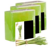 3pcs jabón de citronela, jabón repelente de mosquitos de citronela natural 100 g para humanos, jabón de lavado de barra de jabón de hierba de limón orgánica para el cuerpo y los elementos esenci