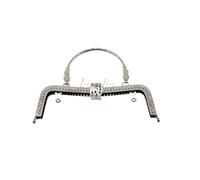 3pcs/lot 20.5cm M Vintage Metal Purse Frame Golden Antique Bronze Silver Kiss Clasp Handle DIY Bag Accessories(Silver)