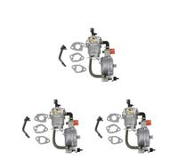3PCS LPG NG Dual Fuel Carburetor for GX160 168F 8HP 9HP | 2KW-6.5KW Generator Water Pump Aluminum Alloy Kit with Sealing Gaskets