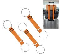 3PCS Luggage Straps for Suitcases, Multi Use Strong Adjustable Luggage Connector Straps for Suitcases, Wear-Resistant Rainbow Travel Straps,Add A Bag Easy to Travel Suitcase (Yellow)