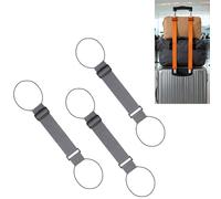 3PCS Luggage Straps for Suitcases, Multi Use Strong Adjustable Luggage Connector Straps for Suitcases, Wear-Resistant Rainbow Travel Straps,Add A Bag Easy to Travel Suitcase (Gray)