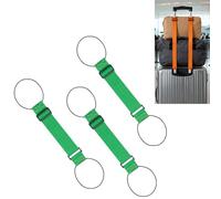 3PCS Luggage Straps for Suitcases, Multi Use Strong Adjustable Luggage Connector Straps for Suitcases, Wear-Resistant Rainbow Travel Straps,Add A Bag Easy to Travel Suitcase (Green)