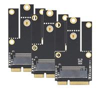 3Pcs M.2 NGFF a Mini PCI-E Tarjeta adaptadora Convertidor de tarjeta de red inalámbrica WiFi Bluetooth para computadora portátil / portátil / PC, Compatible con 8260AC 7260AC 7265AC 3165AC 3160AC 1726