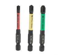 3pcs magnético ranurado Cruz Destornillador Bits 65mm Aleación Acero para Electricistas Juego de Herramientas