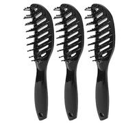 3pcs Man Detangling Shaping Hair Brush 9 Rows Curved Removable Hairbrush Comb Hair Styling Tool for Blow Drying ABS Material Durable Heat Resistant Hair Massage Styling Tool for