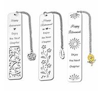 3pcs Marcapáginas Motivador Metálico,Punto de libro de metal,Inspirador Motivador Mujer Hombre Amigos Colegas Cumpleaños Graduación Jubilación Despedida Navidad