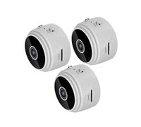 3pcs Mini A9 Wireless Home Security System with 1080P Wifi Camera, IR Night Vision and Remote Monitoring via APP - White