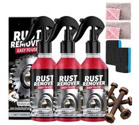 3Pcs Nano Metal Rust Remover Polishing Spray,Heavy Duty Metals Cleaner,Multi-Functional Quick-Acting Rustremoval Sprays,For Steel, Iron, Tools & Car Maintenance.