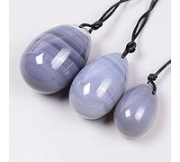 3pcs natural gris ágata yoni egg set mujeres Kegel ejercicio, 3 huevos