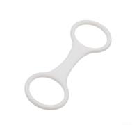 3pcs Negro Silicona Figura 8 Anillo Conector Para Buceo Máscara Snorkel Y Tubo de Respiración Clip Seguro Hebilla (Blanco)