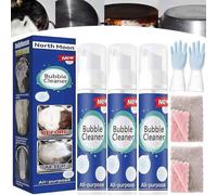 3PCS Nuvilux Bubble Cleaner,Magic Degreaser Cleaner Spray, All Purpose Bubble Foam Spray,No Rinse,for Kitchen and Other Stains