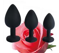 3Pcs objeto de silicona agradable a la piel masajeador Mujer Prôsṱḁṱe Ḁṉḁl Plṳg