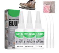 3Pcs Oily Glue Mighty Universal Glue,High Strength Welding Glues For Metal Plastic Wood Ceramic,Waterproof Heat Resistant Instant Super Glue,Multi-Surface All-Purpose Repair.